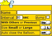 Operaウィジェット:Twitter Balloon(設定画面)