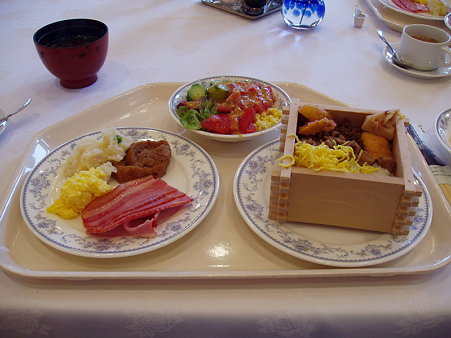 松島のホテルの朝食