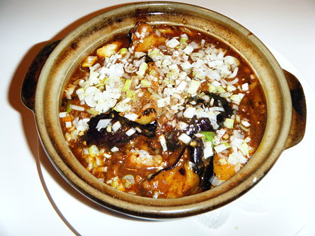 麻婆茄子の土鍋ご飯