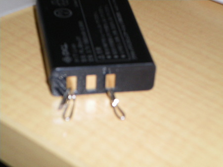 クリップを電極に